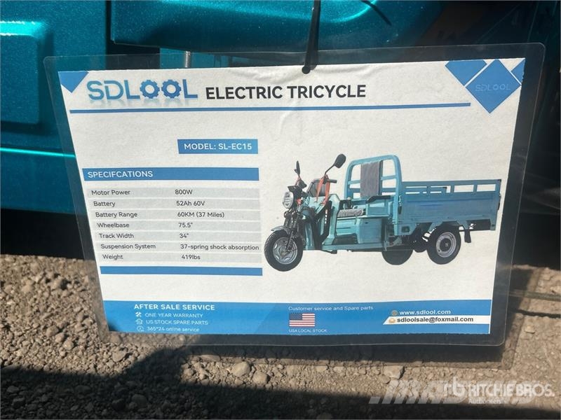  SDLOOL SL-EC15S Electric Trike (Unused) Auto