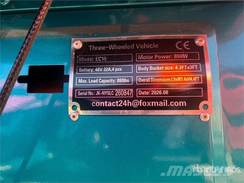  SDLOOL SL-EC15S Electric Trike (Unused) Auto