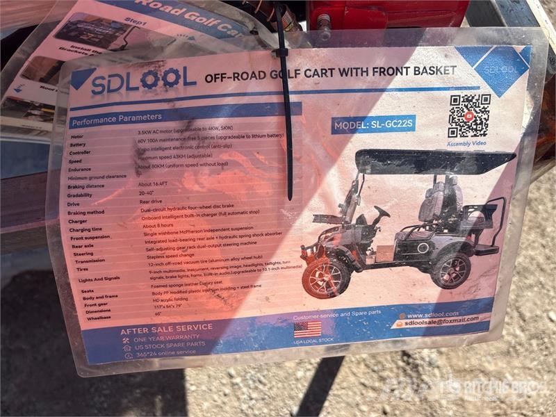 SDLOOL SL-GC22S Electric Golf Cart (Unused) Golfbilar