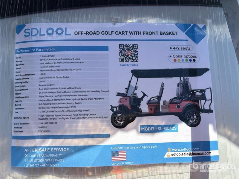  SDLOOL SL-GC42S Electric Off-Road Golf Cart (Unuse Гольф-кары
