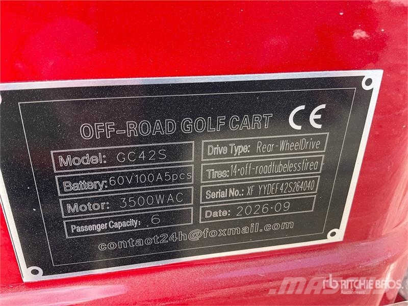  SDLOOL SL-GC42S Electric Off-Road Golf Cart (Unuse Golfwagen/Golfcart