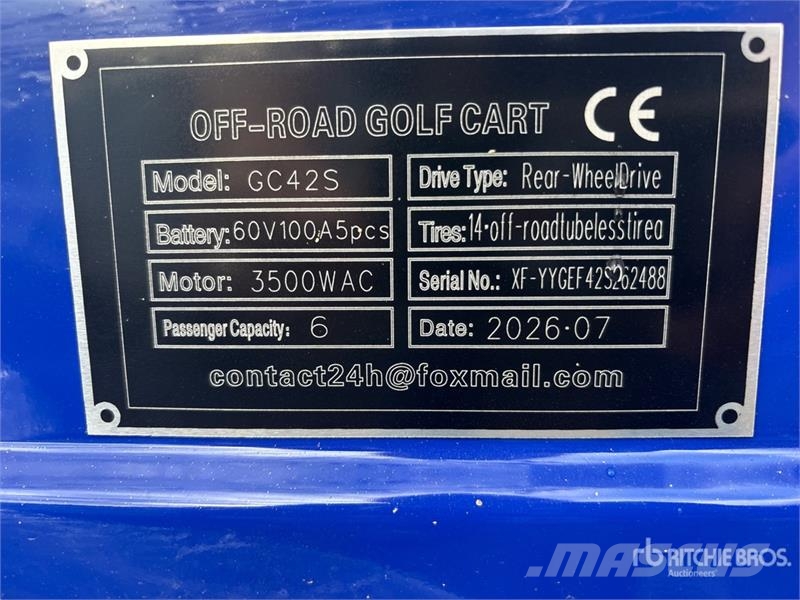 SDLOOL SL-GC42S Electric Off-Road Golf Cart (Unuse Golfo vežimėliai