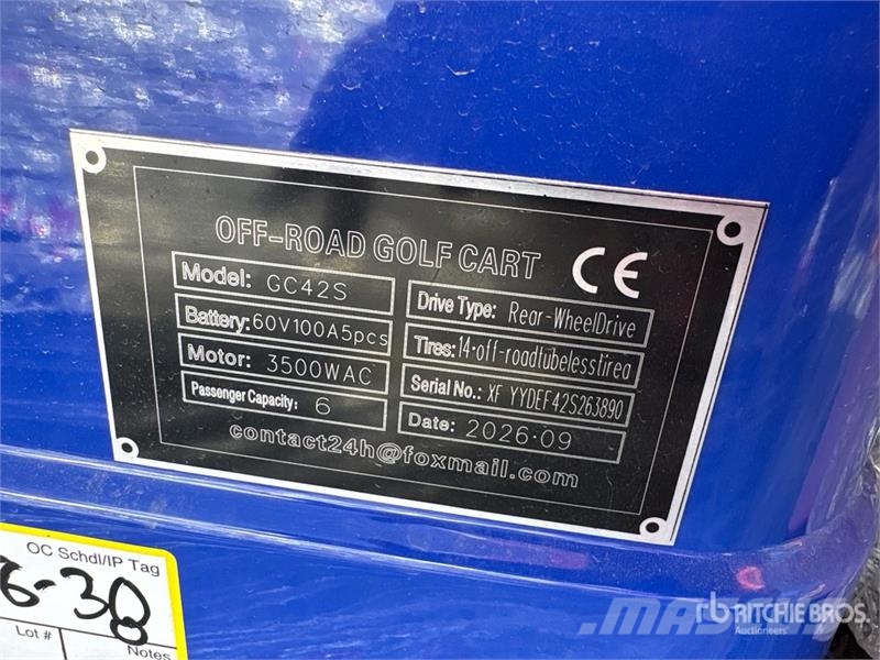  SDLOOL SL-GC42S Electric Off-Road color is blue Go Golfkarretjes / golf carts