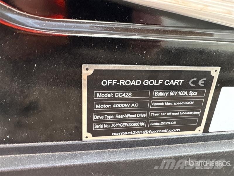  SDLOOL SL-GC42S Electric Off-Road Golf Cart (Unuse Golfbil