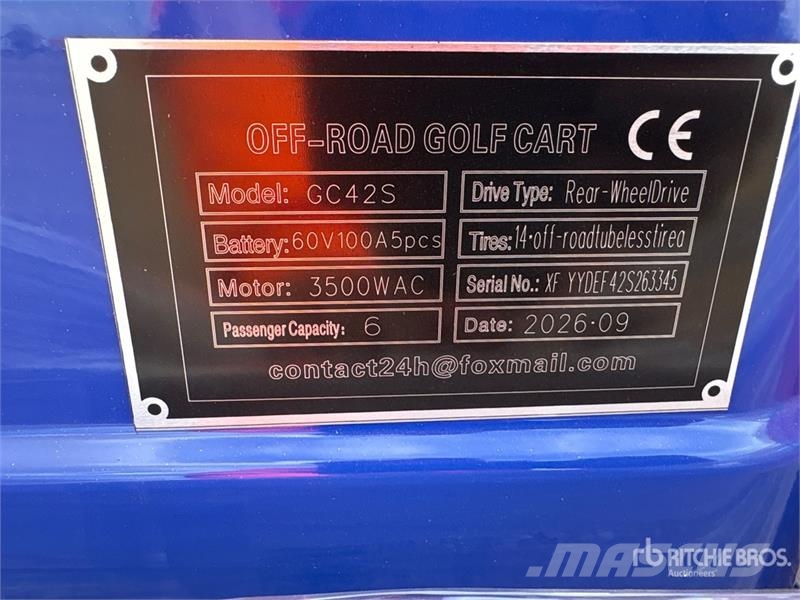  SDLOOL SL-GC42S Electric Off-Road Golf Cart (Unuse Golfbil