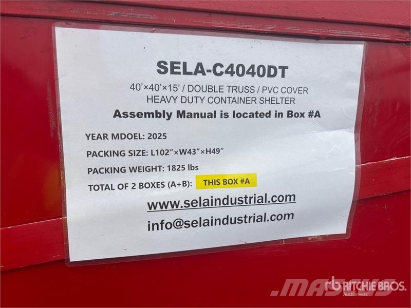 SELA C4040DT 40 ft x 40 ft Container Shelter (Unus Būvniecība- Citi