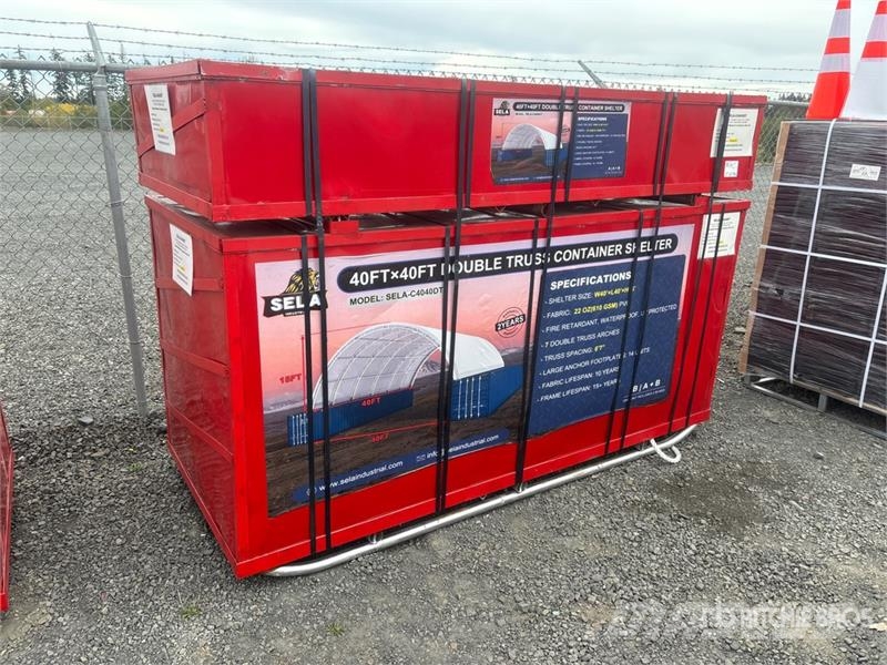 SELA C4040DT 40 ft x 40 ft Container Shelter (Unus Būvniecība- Citi