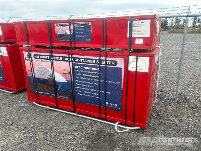 SELA C4040DT 40 ft x 40 ft Container Shelter (Unus Būvniecība- Citi