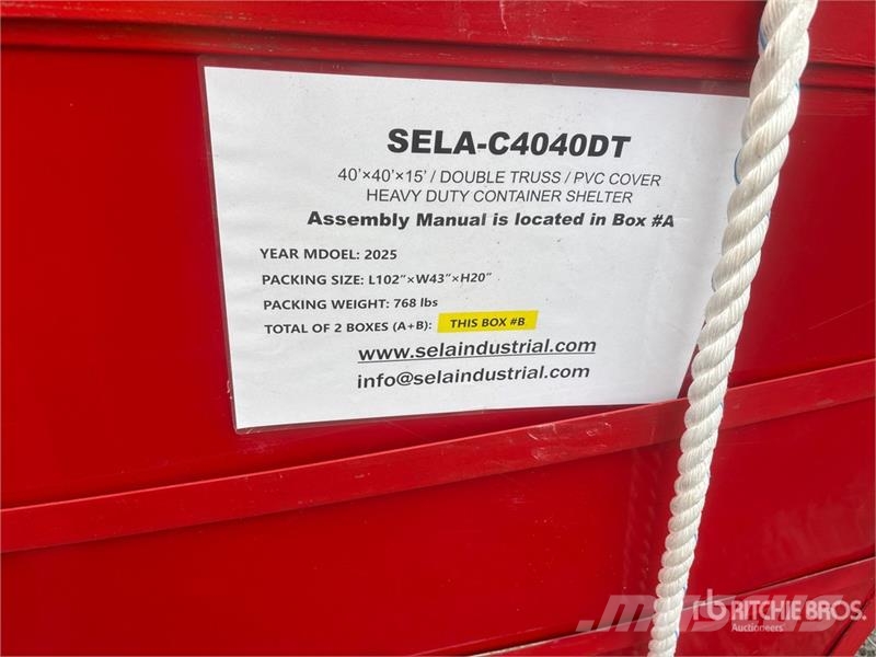 SELA C4040DT 40 ft x 40 ft Container Shelter (Unus Būvniecība- Citi