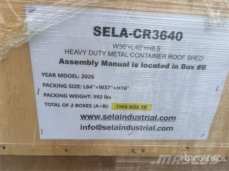  SELA CR3640 36 ft x 40 ft Container Shelter (Unuse Sonstige Baumaschinen