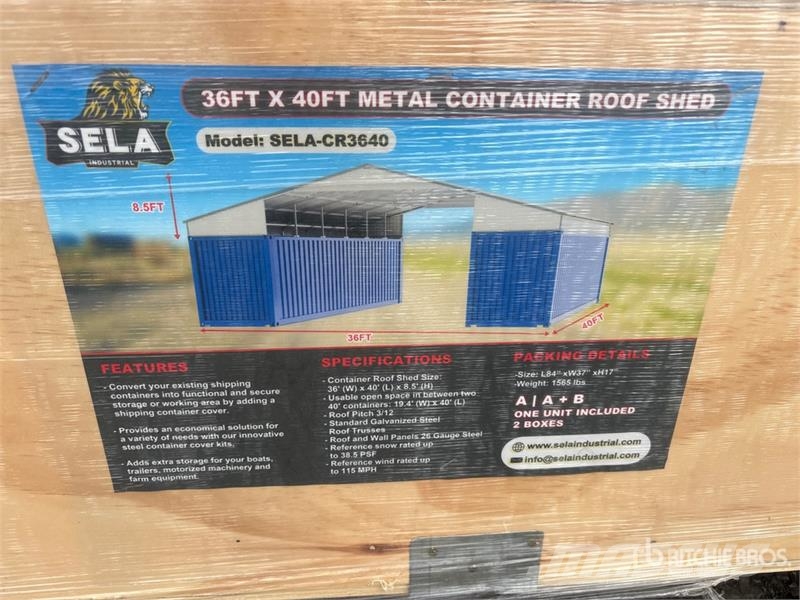  SELA CR3640 36 ft x 40 ft Container Shelter (Unuse Sonstige Baumaschinen