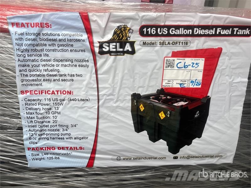  SELA DFT116 116 gal Skid Mounted Poly Diesel Fuel  Kraftstoff- und Zusatzstoffbehälter