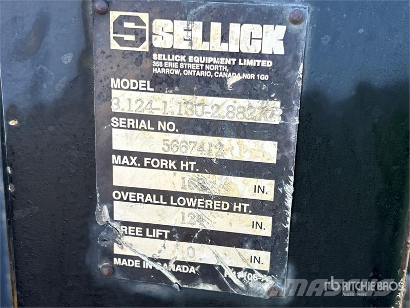 Sellick S-100PDS-2 10000 lb 4x2 Rough Terrain Forklift Vanterenski viljuškar