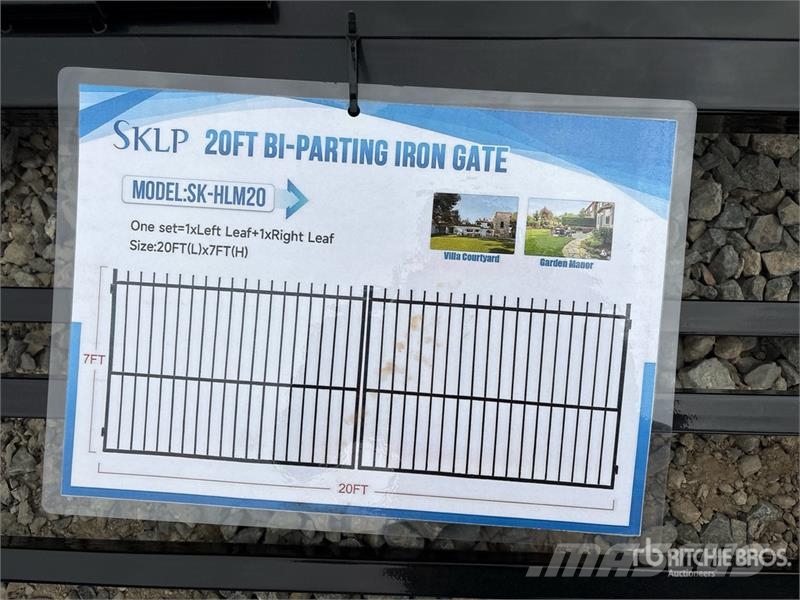 SKLP SK-HLM20 20 ft x 7 ft Wrought Iron Bi-Parting Lauksaimniecība- Citi