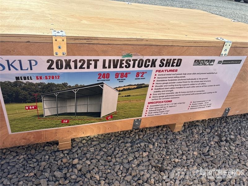 SKLP SK-S2012 12 ft x 20 ft Livestock Shelter (Unu Інше тваринницьке обладнання