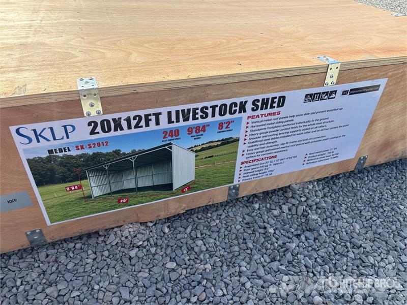SKLP SK-S2012 12 ft x 20 ft Livestock Shelter (Unu Інше тваринницьке обладнання
