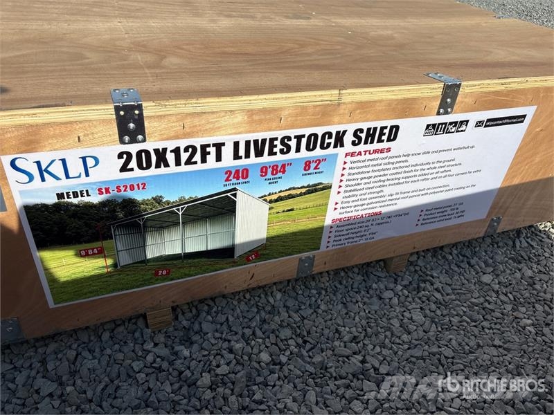 SKLP SK-S2012 12 ft x 20 ft Livestock Shelter (Unu Інше тваринницьке обладнання