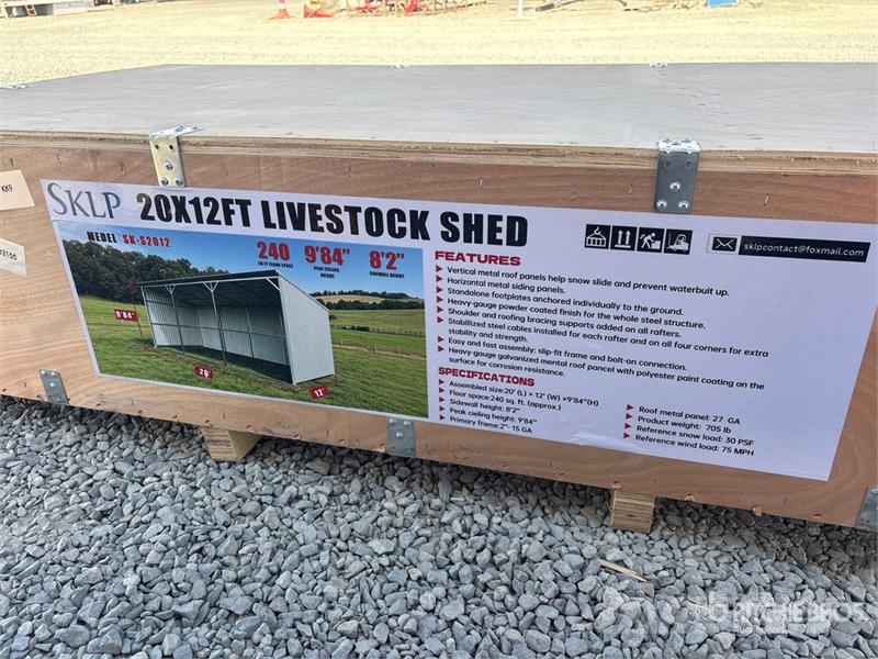 SKLP SK-S2012 12 ft x 20 ft Livestock Shelter (Unu Інше тваринницьке обладнання
