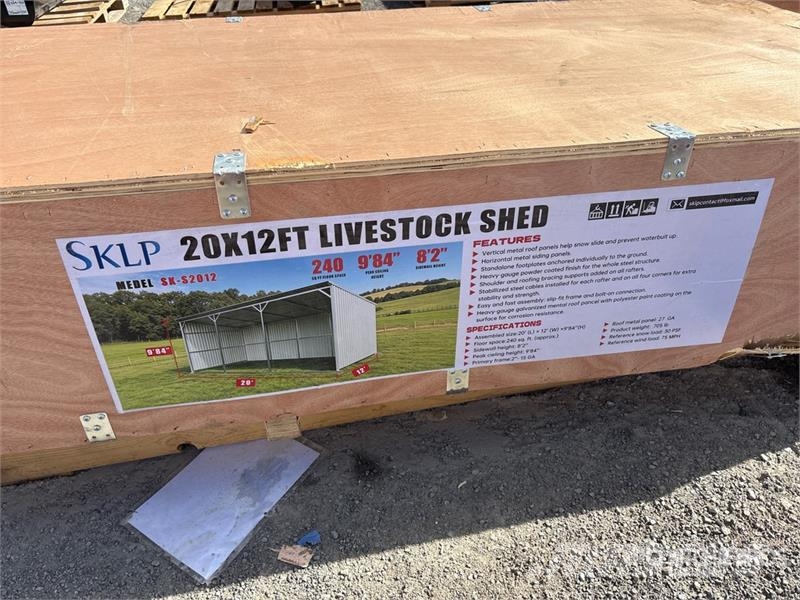 SKLP SK-S2012 20 ft x 12 ft Livestock Shed (Unused Ďalšie stroje a zariadenia pre živočíšnu výrobu