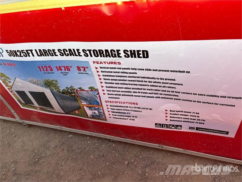 SKLP SK-S5025 25 ft x 50 ft Storage Building (Unus Stalen constructies