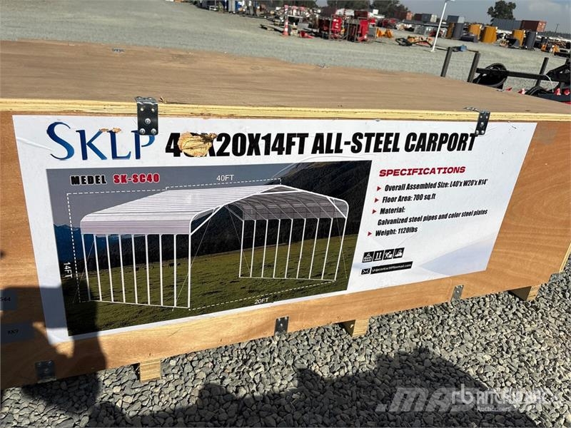 SKLP SK-SC40 20 ft x 40 ft 40 Ft x 20 Ft Carport ( Stahlrahmenaufbauten