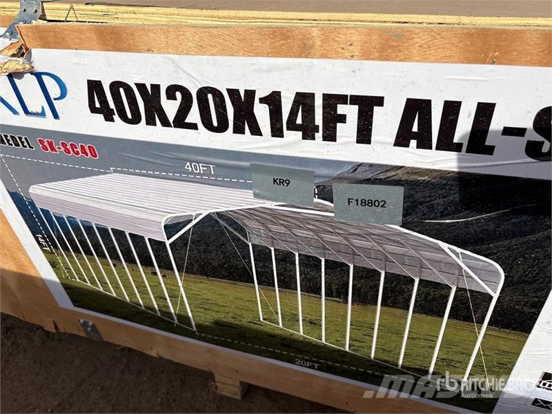 SKLP SK-SC40 20 ft x 40 ft x 14 ft Carport (Unused Teraskonstruktsiooniga ehitised
