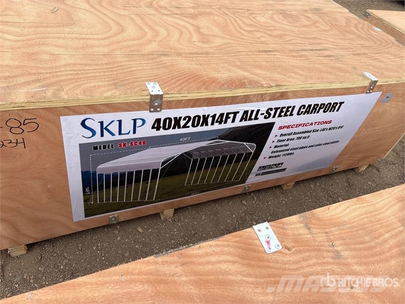 SKLP SK-SC40 20 ft x 40 ft 40 Ft x 20 Ft Carport ( Stahlrahmenaufbauten