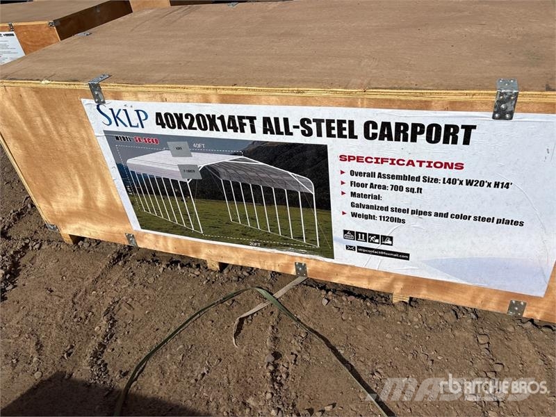 SKLP SK-SC40 20 ft x 40 ft x 14 ft Carport (Unused Teraskonstruktsiooniga ehitised