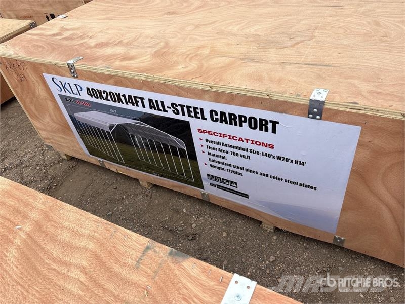 SKLP SK-SC40 20 ft x 40 ft 40 Ft x 20 Ft Carport ( Stahlrahmenaufbauten