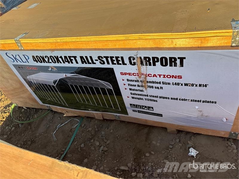 SKLP SK-SC40 20 ft x 40 ft x 14 ft Carport (Unused Stalen constructies
