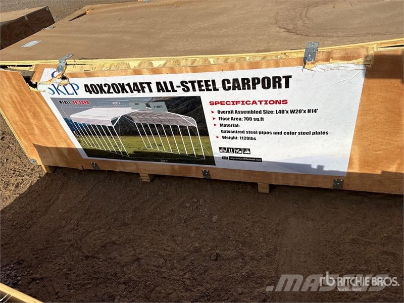 SKLP SK-SC40 20 ft x 40 ft x 14 ft Carport (Unused Teraskonstruktsiooniga ehitised