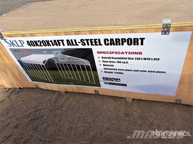 SKLP SK-SC40 20 ft x 40 ft x 14 ft Carport (Unused Teraskonstruktsiooniga ehitised