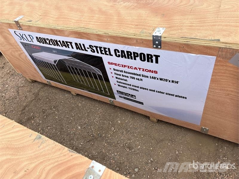 SKLP SK-SC40 20 ft x 40 ft 40 Ft x 20 Ft Carport ( Stahlrahmenaufbauten