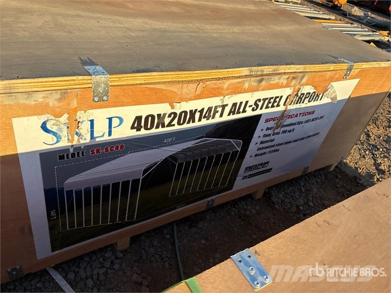 SKLP SK-SC40 20 ft x 40 ft x 14 ft Carport (Unused Stalen constructies