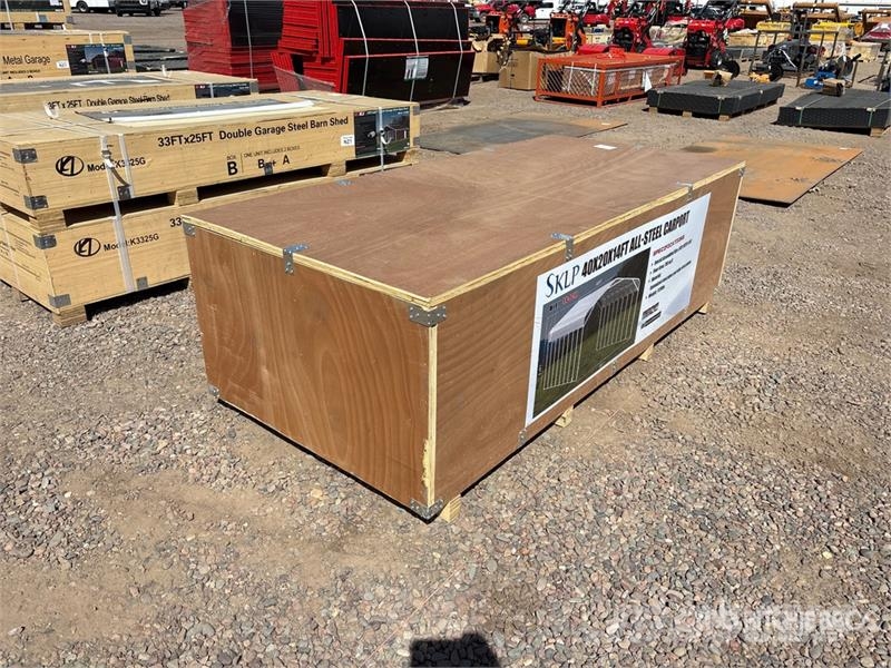 SKLP SK-SC40 20 ft x 40 ft All-Steel Garage Carpor Stålrammer