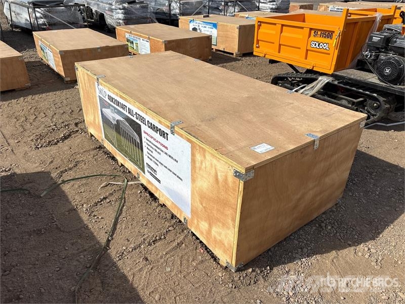 SKLP SK-SC40 20 ft x 40 ft x 14 ft Carport (Unused Teraskonstruktsiooniga ehitised