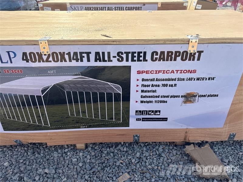 SKLP SK-SC40 40 Ft x 20 Ft Carport (Unused) Stahlrahmenaufbauten