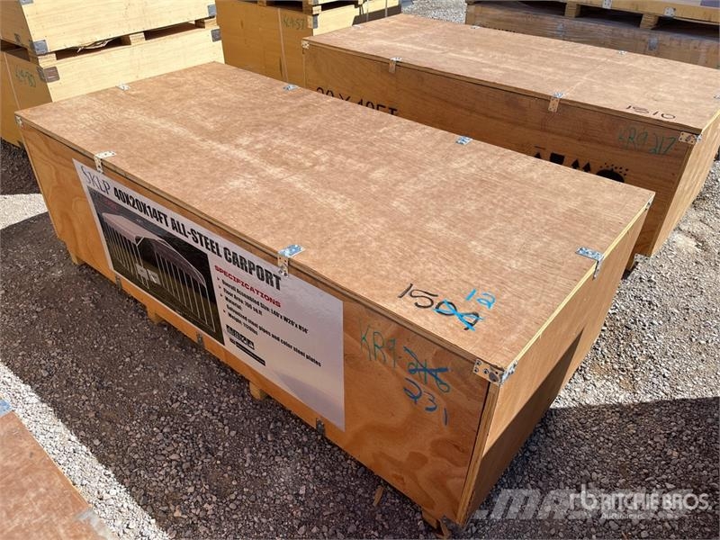 SKLP SK-SC40 40 ft x 20 ft Carport (Unused) Stålrammer