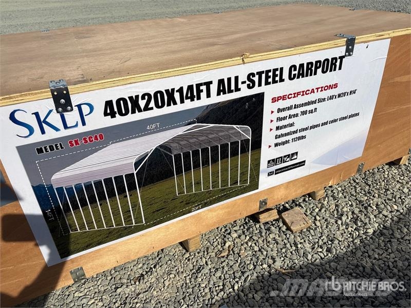 SKLP SK-SC40 40 Ft x 20 Ft Carport (Unused) Stahlrahmenaufbauten