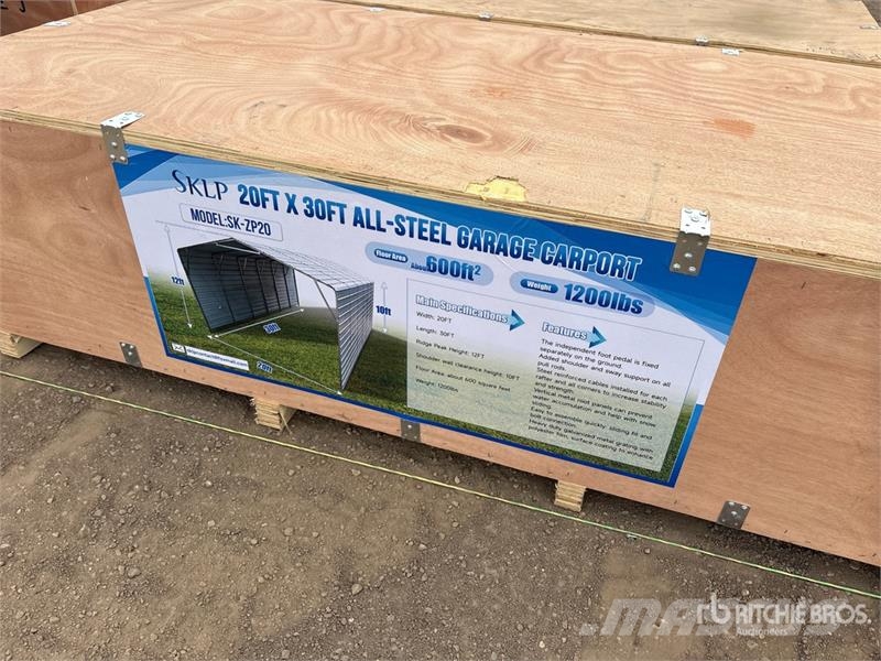  SKLP SK-ZP20 20 ft x 30 ft All-Steel Carport (Unus Stahlrahmenaufbauten