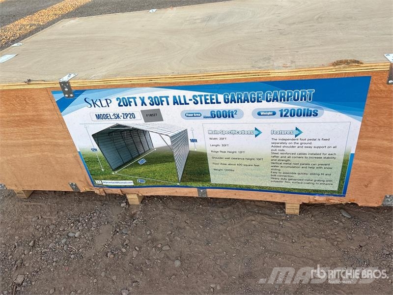 SKLP SK-ZP20 20 ft x 30 ft x 10 ft All-Steel Carpo Stalen constructies