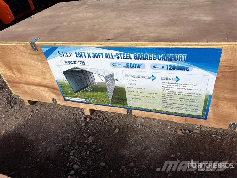 SKLP SK-ZP20 20 ft x 30 ft All-Steel Carport (Unus Teraskonstruktsiooniga ehitised