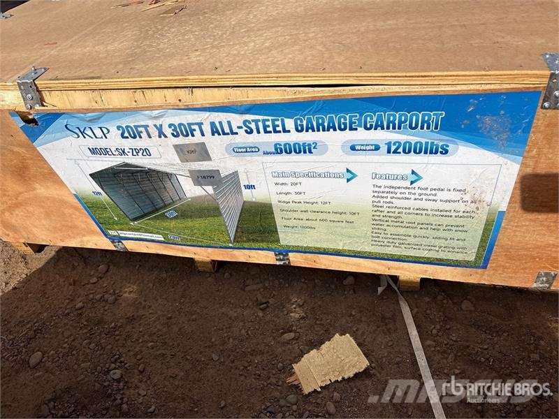 SKLP SK-ZP20 20 ft x 30 ft x 12 ft All-Steel Carpo Teraskonstruktsiooniga ehitised