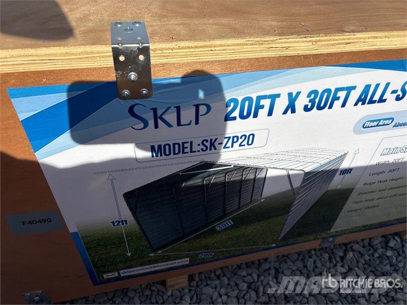 SKLP SK-ZP20 20 ft x 30 ft All-Steel Carport (Unus Stahlrahmenaufbauten