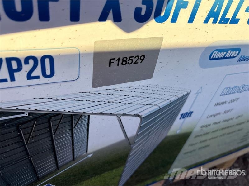 SKLP SK-ZP20 20 ft x 30 ft x 10 ft All-Steel Carpo Stalen constructies