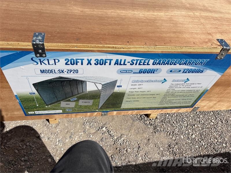  SKLP SK-ZP20 20 ft x 30 ft All-Steel Carport (Unus Teraskonstruktsiooniga ehitised