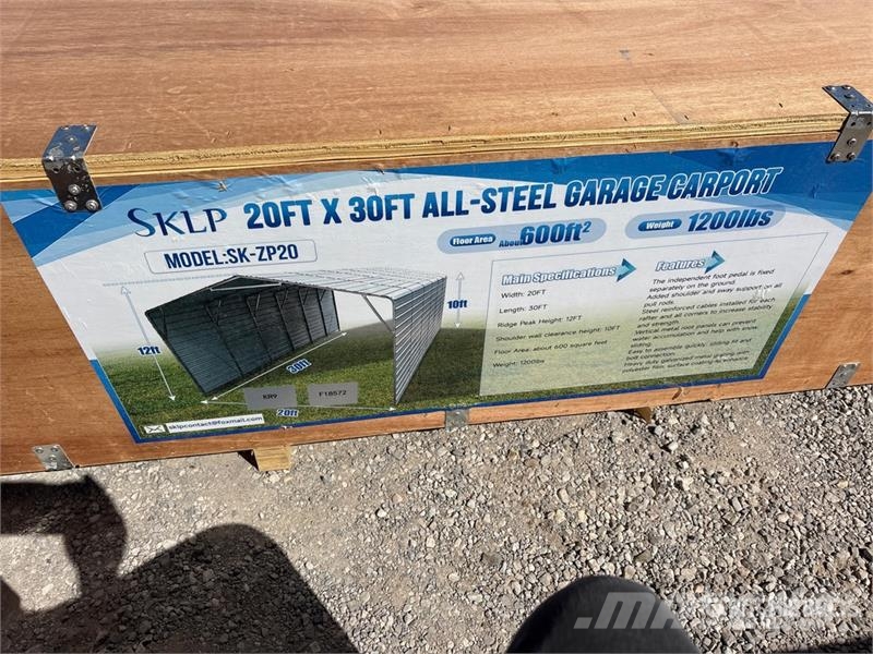  SKLP SK-ZP20 20 ft x 30 ft All-Steel Carport (Unus Teraskonstruktsiooniga ehitised