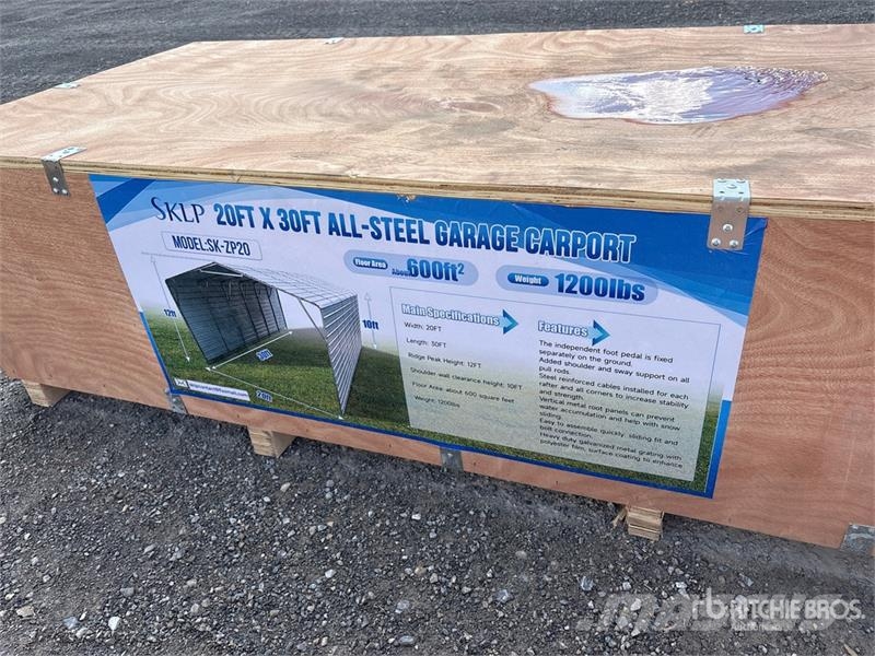 SKLP SK-ZP20 20 ft x 30 ft All-Steel Garage Carpor Steel frame buildings