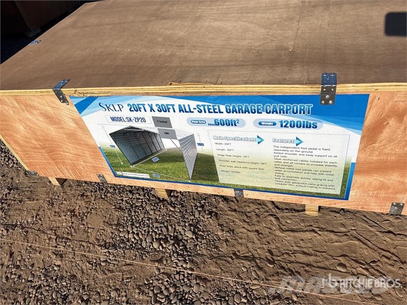 SKLP SK-ZP20 20 ft x 30 ft All-Steel Carport (Unus Stalen constructies
