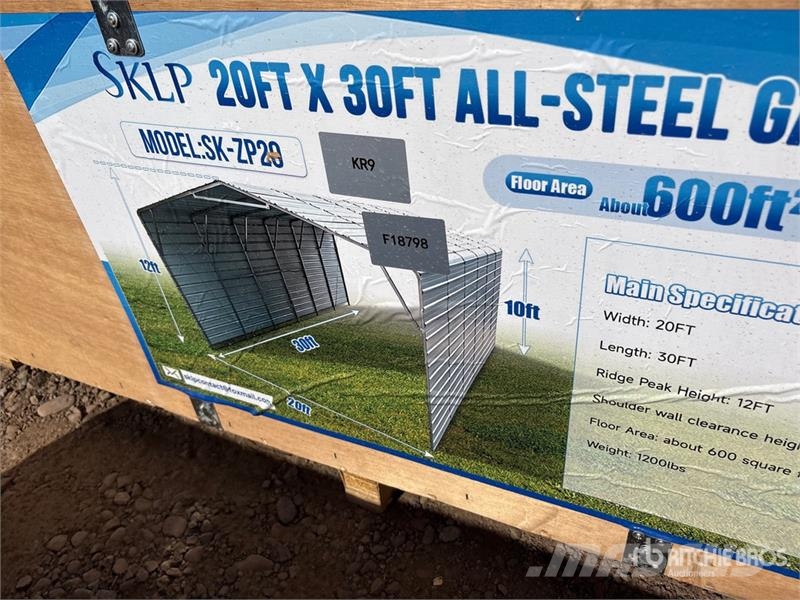 SKLP SK-ZP20 20 ft x 30 ft x 12 ft All-Steel Carpo Teraskonstruktsiooniga ehitised
